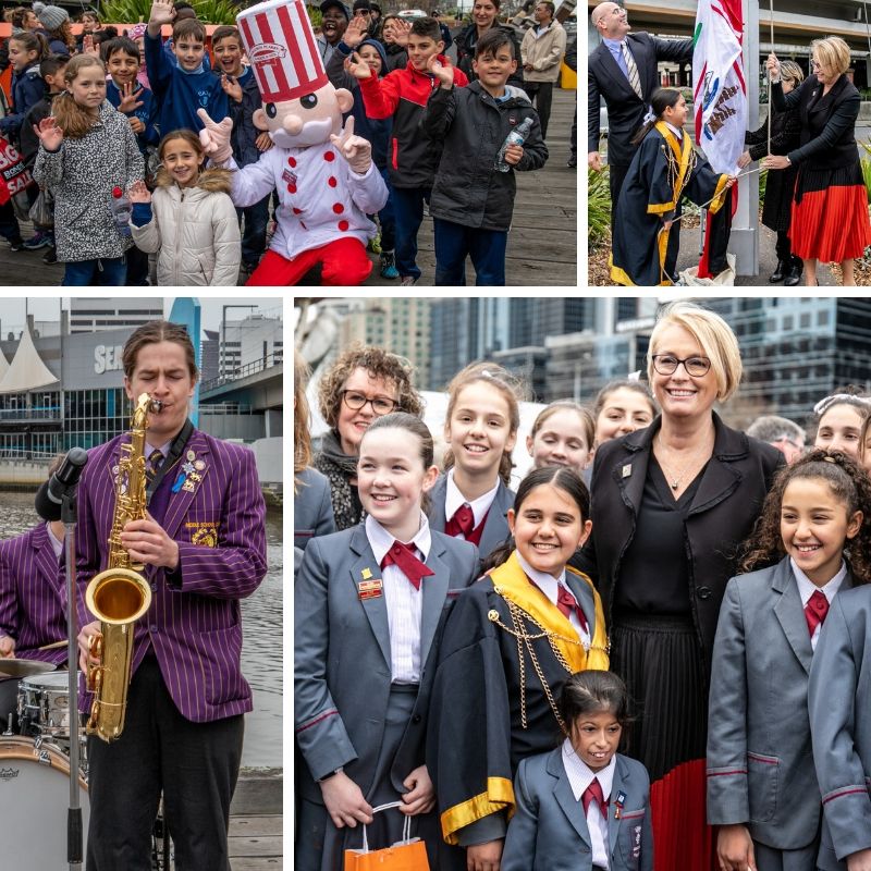 Melbourne Day flag raising ceremony photos